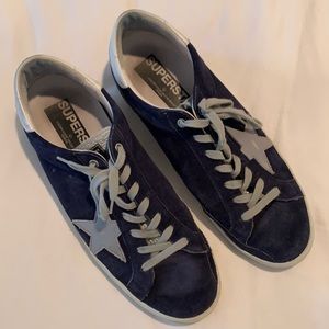 Golden Goose Superstar Suede Sneakers Navy